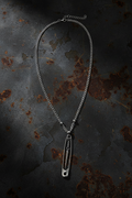 Stainless Steel Safety Pin Spike Necklace | Alternative Jewelry | Haus of Alt