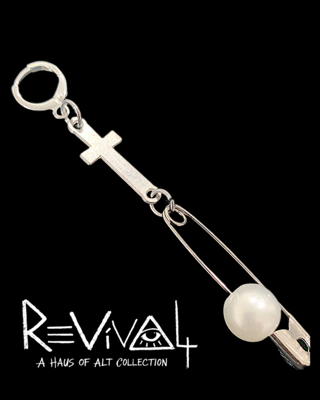 Inner Light Cross Pin Earring | Punk Cross Jewelry – Haus of Alt