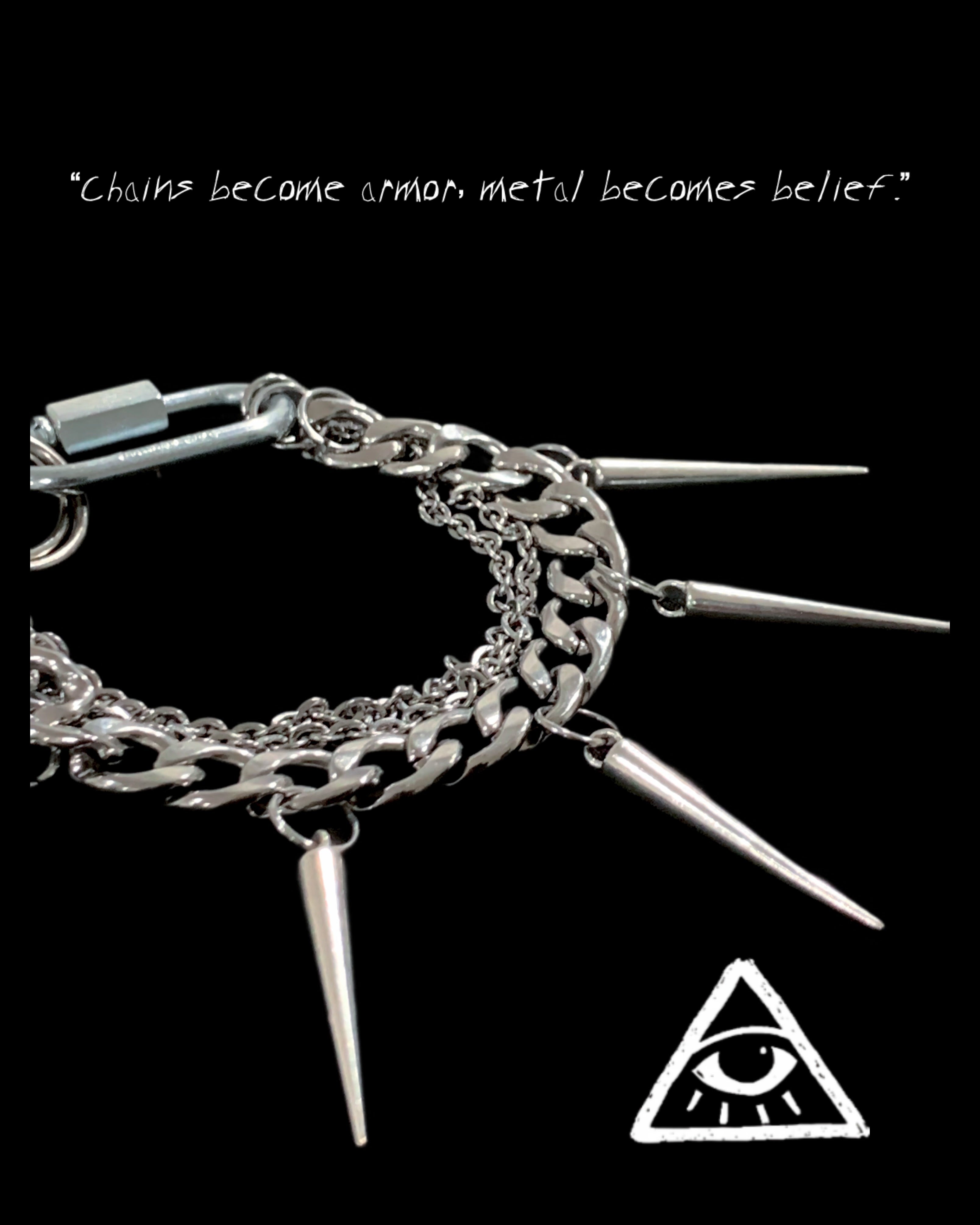 REVIVAL Armor Spike Chain Bracelet | Punk Spike Jewelry – Haus of Alt