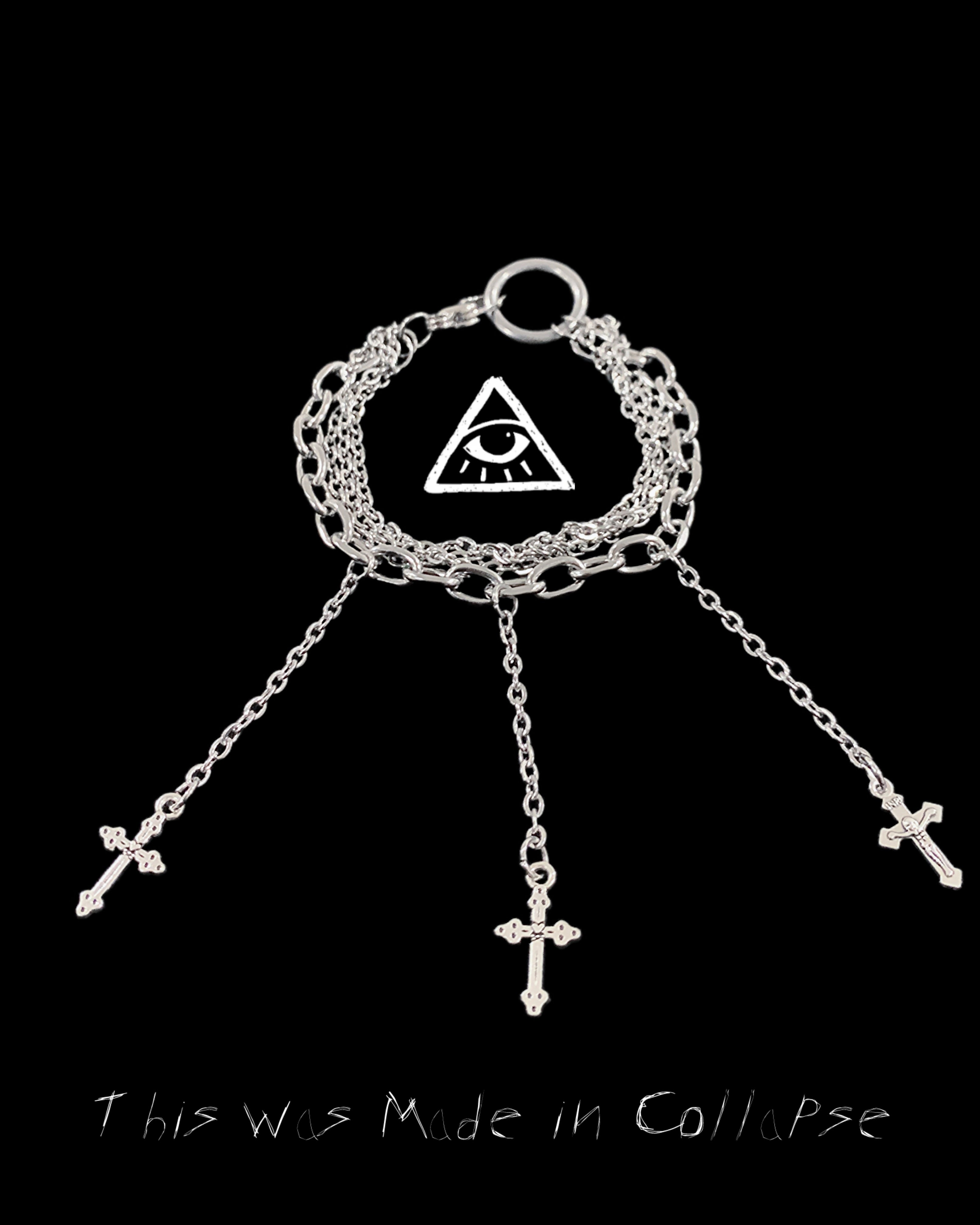 Collapse Ritual Chain Bracelet | Punk Cross Jewelry – Haus of Alt