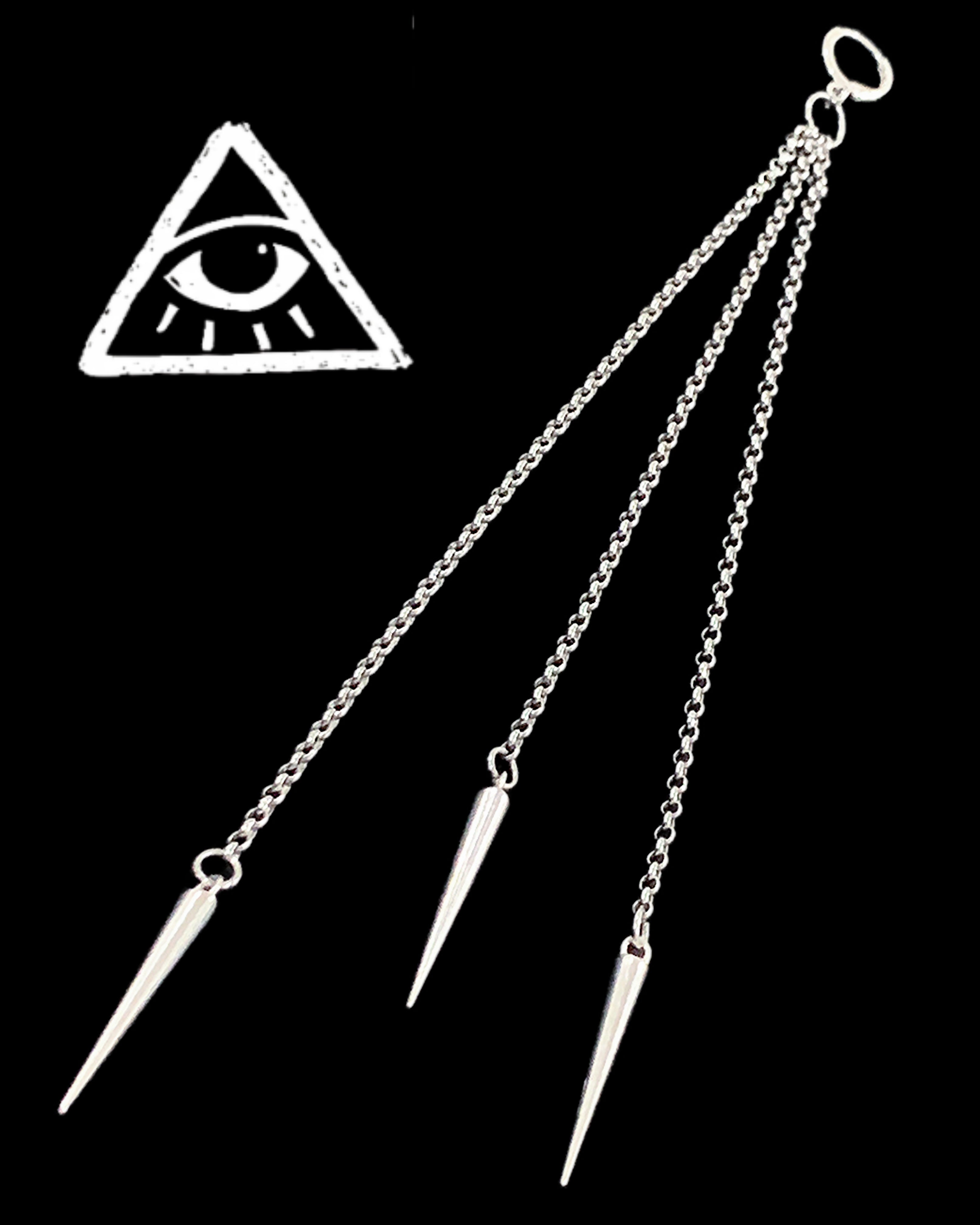 Revival Triple Spike Drop Earring | Industrial Statement Jewelry - Haus of Alt