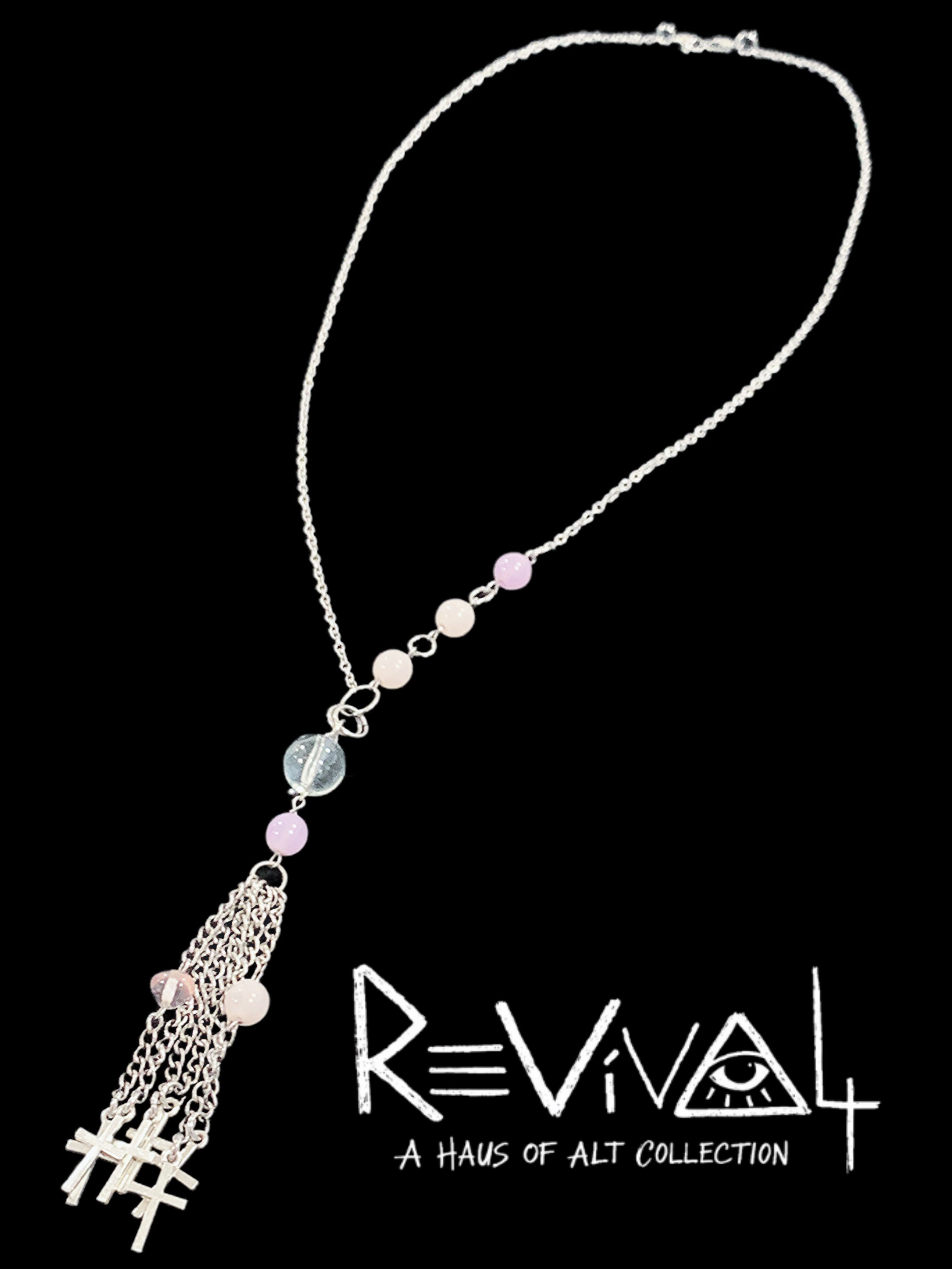 Confess Nothing Cross Tassel Necklace | Punk Cross Jewelry – Haus of Alt