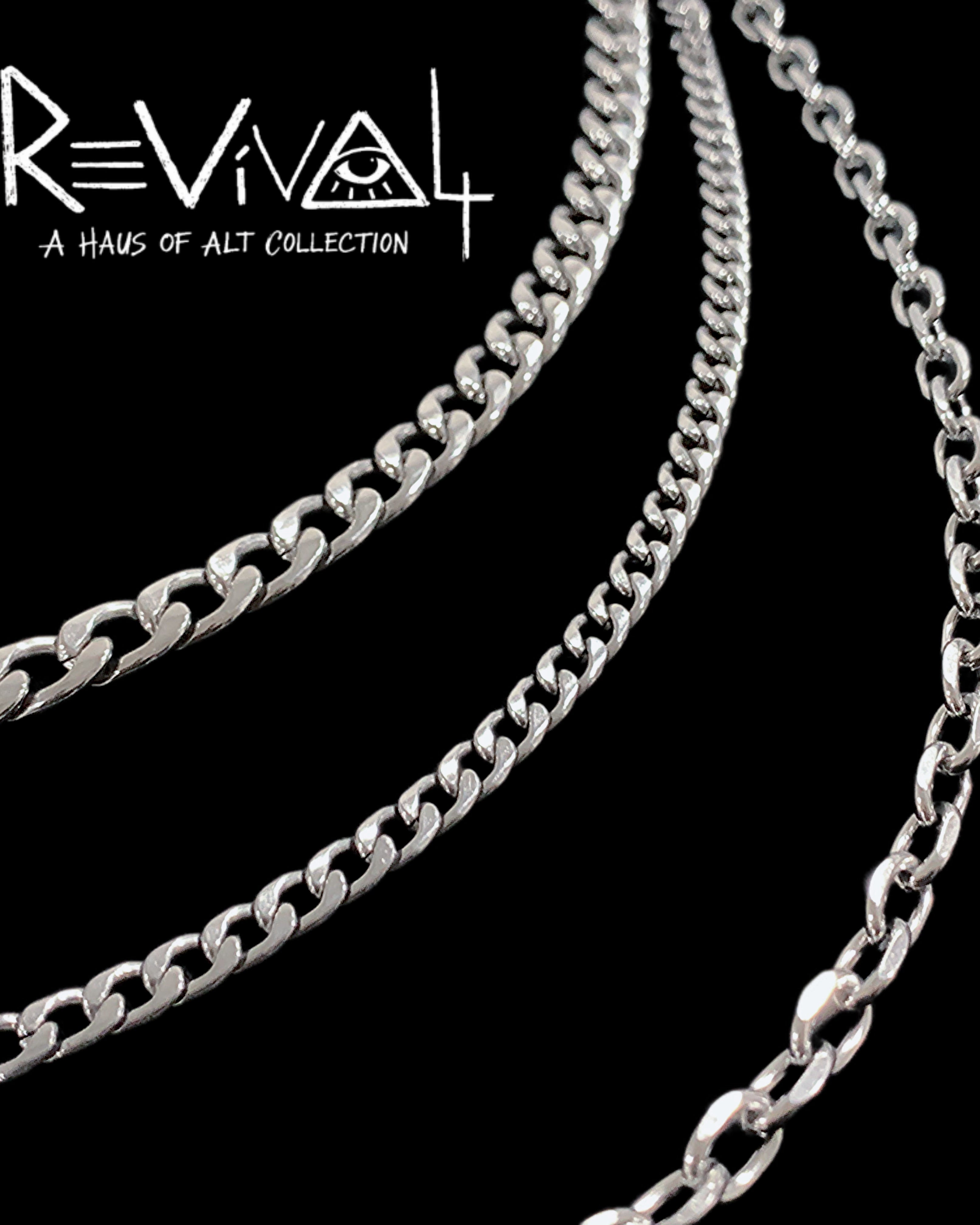 Revival Triple Chain Connector | Industrial Layered Jewelry – Haus of Alt