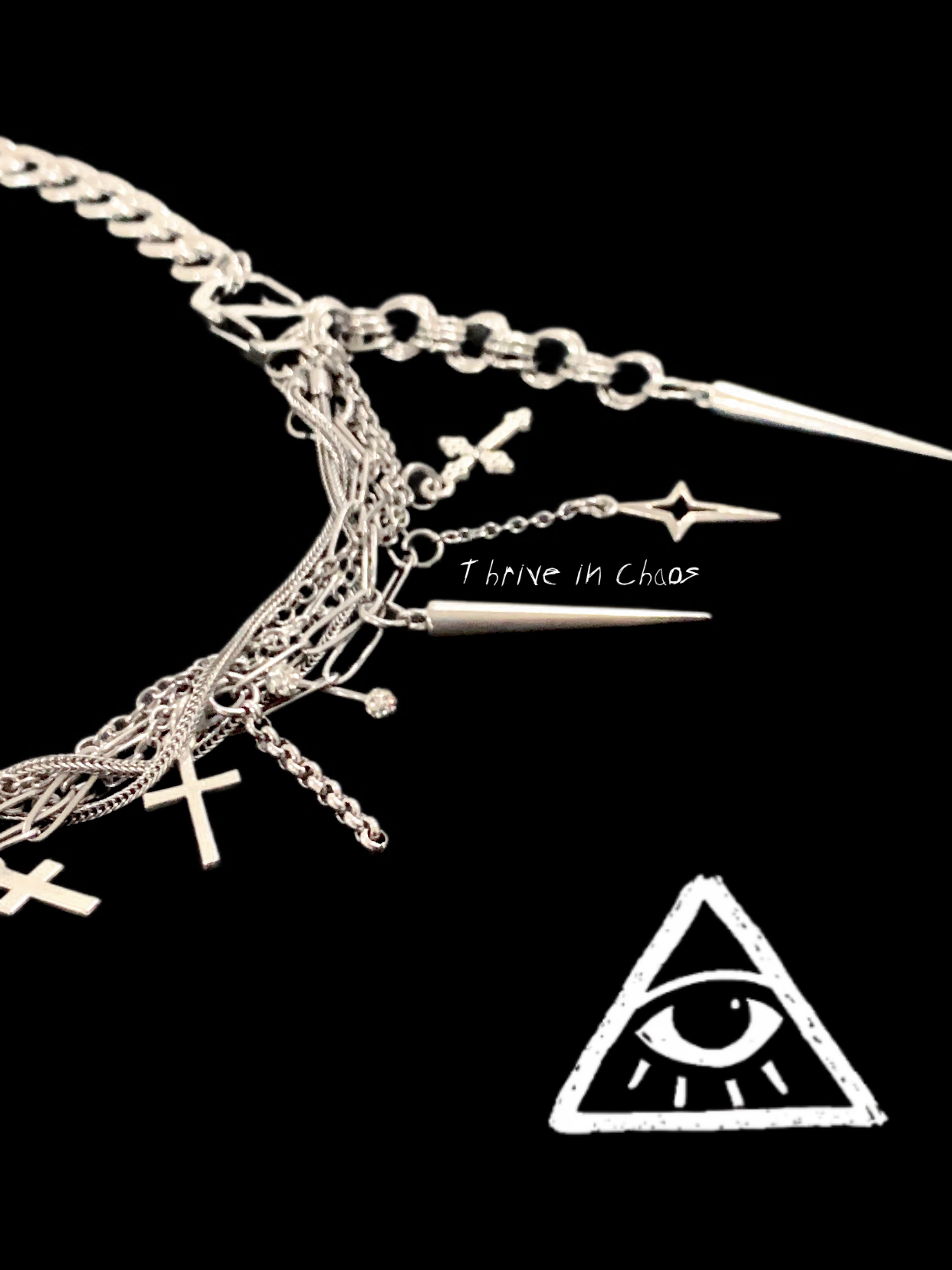 REVIVAL Chain Relic Choker | Punk Cross Jewelry – Haus of Alt