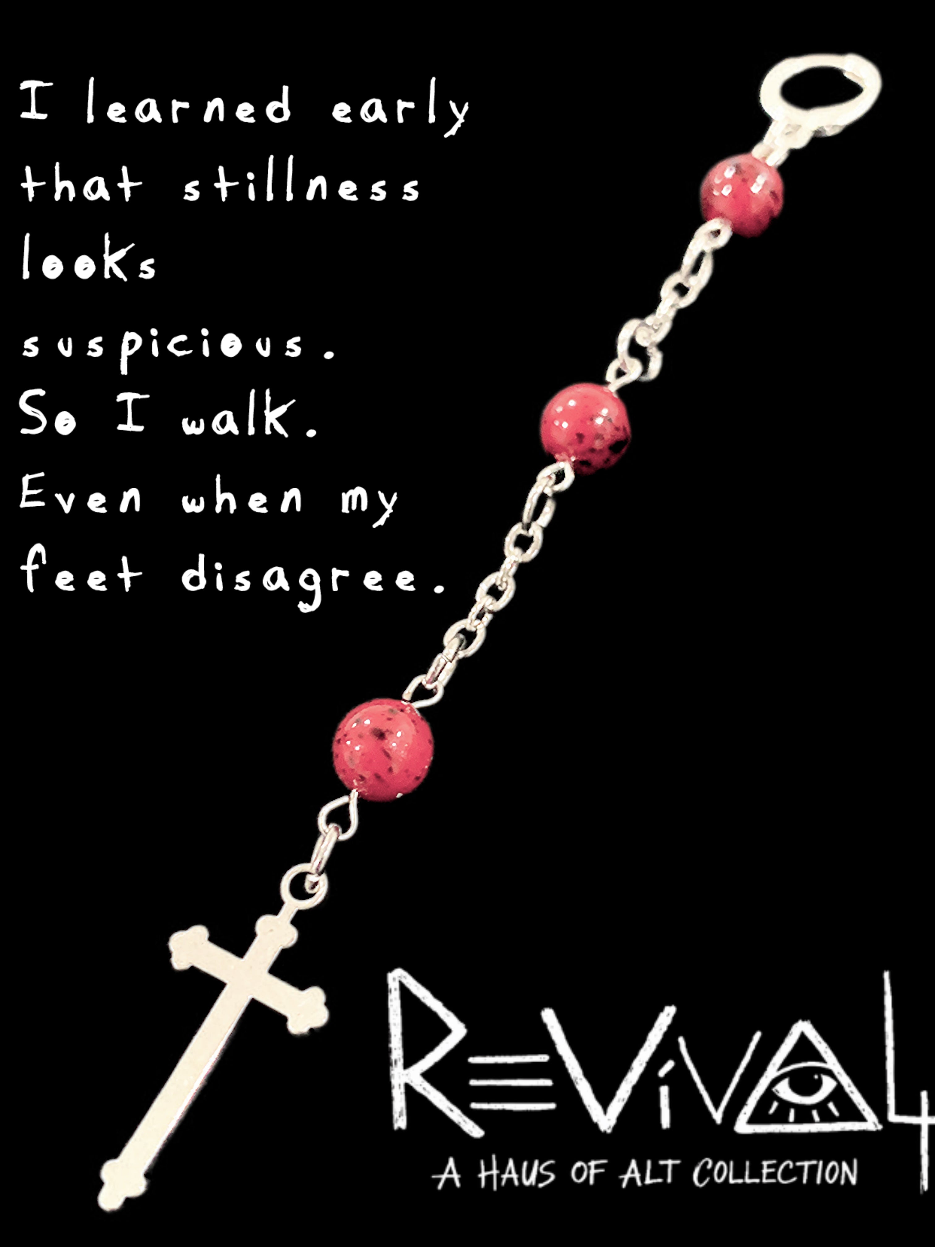 The Crimson Offering Earring | Punk Cross Jewelry - Haus of Alt