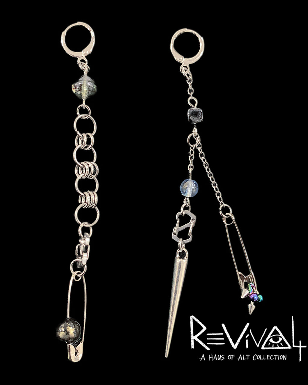 Signal Spike Earrings | Punk Cross Jewelry - Haus of Alt