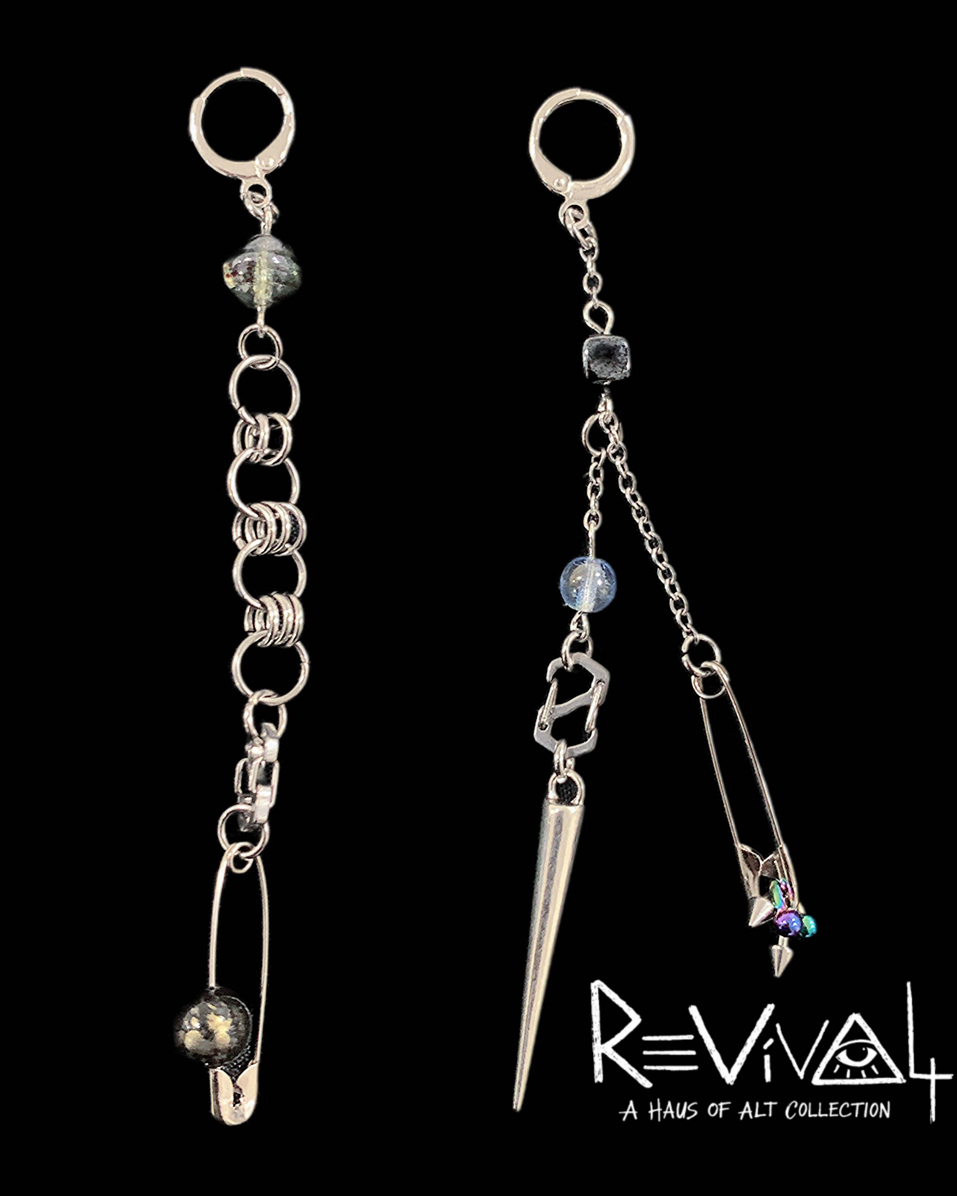 Signal Spike Earrings | Punk Cross Jewelry - Haus of Alt